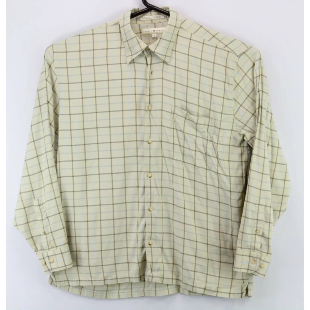 Joseph Abboud Shirt Medium M‎  Men's Button Up LS Collared  Multicolor Check euc